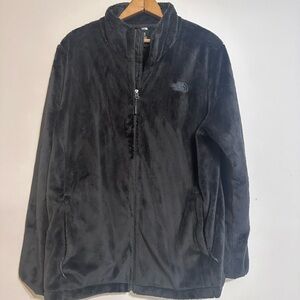 North face plus size black/charcoal fleece jacket size 1x brand new but no tags